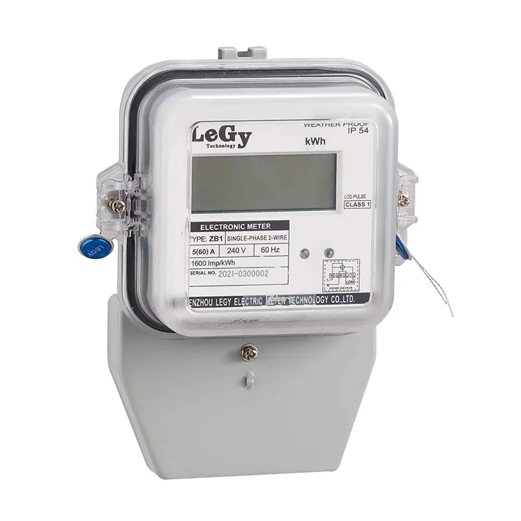 Jednofazowy wyświetlacz LCD Wielofunkcyjny inteligentny licznik energii